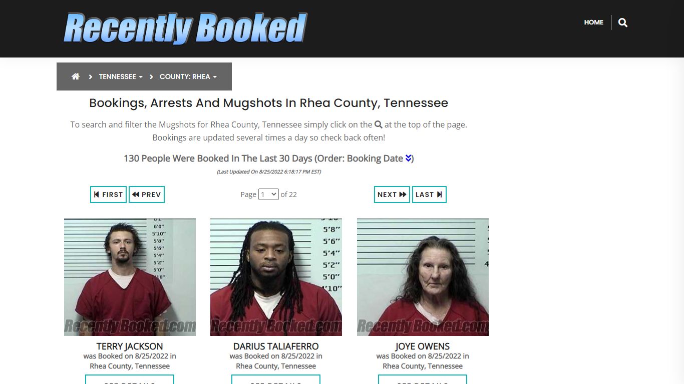 Recent bookings, Arrests, Mugshots in Rhea County, Tennessee